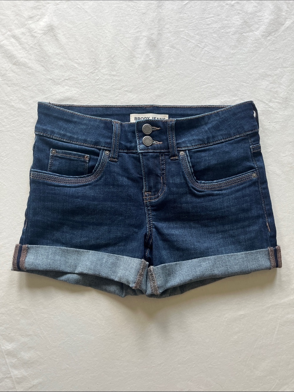 Brody Jeans Dark Blue Midi Short